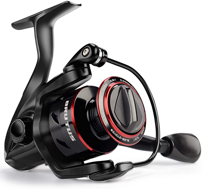 KastKing Brutus Spinning Reel, Freshwater Spinning Fishing Reels, Graphite Frame, CNC Aluminum Spool, 5.0:1 Gear Ratio, 4 1 Ball Bearings.