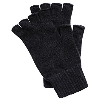 Men's Fingerless Cashmere Gloves made in Scotland