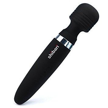 Shibari MEGA Deluxe 28x, Wireless, Waterproof, Large sized Power Vibrator Wand Massager (Black)