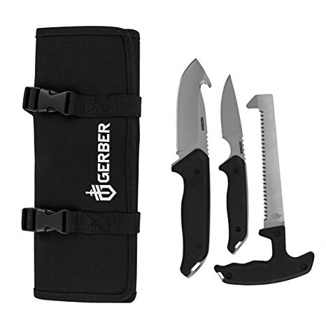 Gerber Moment Field Dress Kit III, Gut Hook Knife, Caping Knife, and Saw [31-002683]