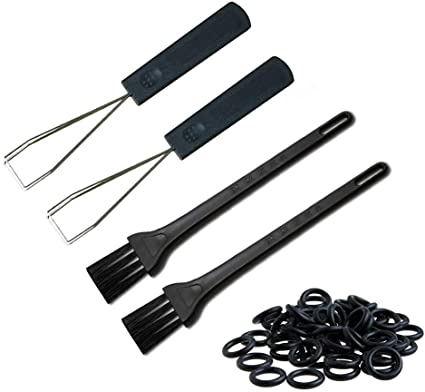 Akwox Keycap Puller Cleaning Tool   Rubber O-Ring Sound Dampeners, 2 PCS Keycap Puller, 2 Cleaning Brush & 140 PCS Rubber O-Ring for Mechnial Keyboard Cherry MX Key Switch