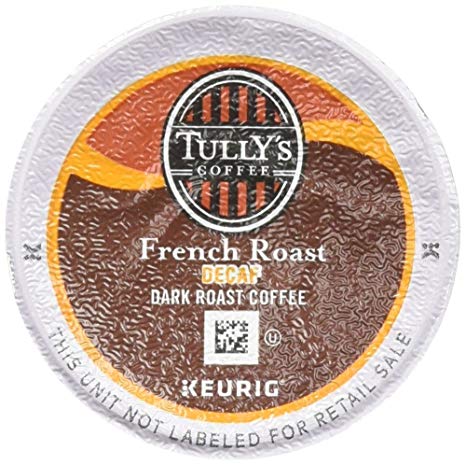 Tullys Coffee French Roast Decaf Dark Roast -- 24 K-Cups