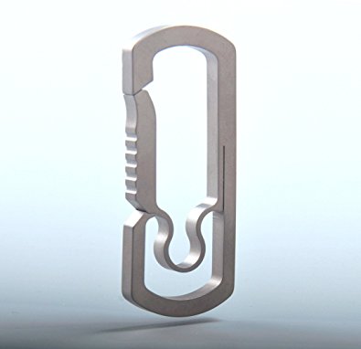 BANG TI Titanium Quick Release Keychain Hook (C1, Original Design Patented, Double-room, Heavy duty)