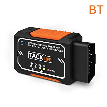 Tacklife Bluetooth OBD2 Diagnostic Scan Tool, AOBD1B Scanner Check Car Engine Code Reader for Android Devices, Adopt PIC18F2480 Chip