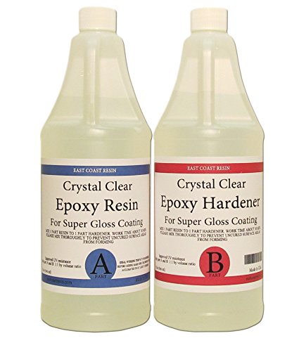 EPOXY RESIN CRYSTAL CLEAR 64 oz Kit. FOR SUPER GLOSS COATING AND TABLETOPS