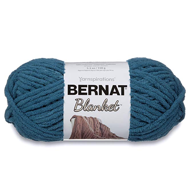 Bernat Blanket Super Bulky Yarn, 5.3oz, Guage 6 Super Bulky, Dark Teal