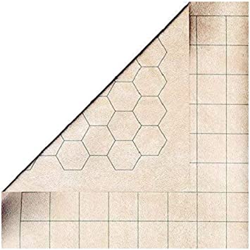 Chessex Megamat – Vinyl RPG Megamat – Smooth & Tough – 34.5 inches x 48 inches – Reversible 1-inch Squares & 1-inch Hexes – TTRPG RPG DND D&D Dungeons and Dragons,CHX97246