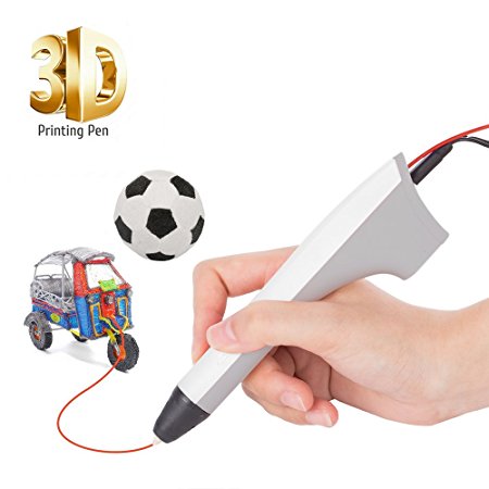 SUNLU 3D Drawing Pen, M1 Adults Kids, 3D Printer Printing Pen - USB Power, 2PCS Filament Refills, PLA and PCL Compatible - White