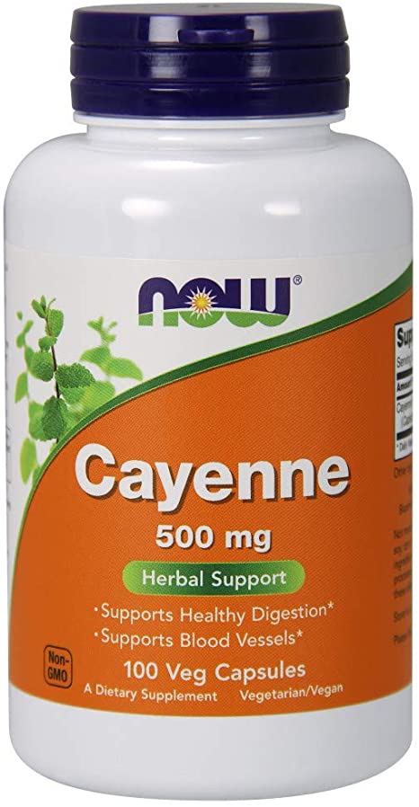 NOW Supplements, Cayenne (Capsicum annuum)500 mg, 100 Veg Capsules
