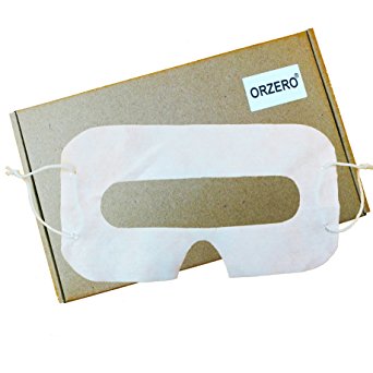 [50 Pcs]Orzero VR Disposable Sanitary White Eye Mask for Virtual Reality Headset for Gear VR Oculus Rift HTC Vive PlayStation VR
