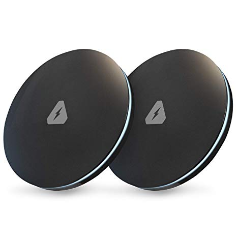 Trusted Wireless Charger [2 Pack] Qi-Certified 7.5W Wireless Charging Compatible with iPhone Xs MAX/XR/XS/X/8/8 Plus,10W Compatible Galaxy Note 9/S9/S9 Plus/Note 8/S8,5W and more (No AC Adapter)