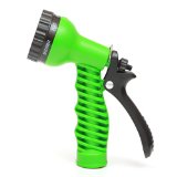 Prudance Hose Nozzle Hand Sprayer with 7 Spray Settings - Water Saving Design for Eco Friendly Gardening - Perfect for Cleaning Patios and Car Washes and for Watering Your Lawn - Green