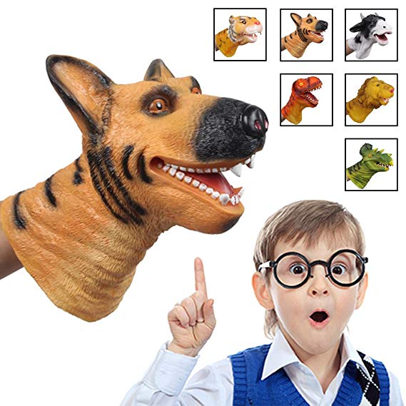 [Dog]Dinosaur Hand Puppet, Bagvhandbagro Soft Rubber Hand Puppet Perfect Gift for Kids