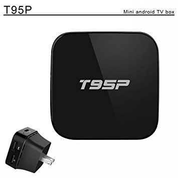 [2017 More Convenient]T95P Smart Mini Android 6.0 TV Box Amlogic S905X 64Bits 1GB/8GB EMMC 2.4Ghz WIFI HDMI 2.0 VP9 3D 4K Unlocked Streaming Media Player/Movie player