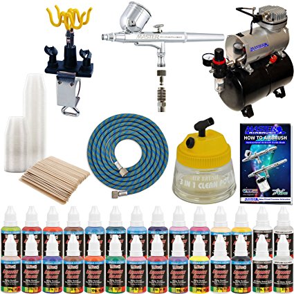 MASTER G22 Multi-purpose Airbrush Kit With Airbrush Depot Compressor and 24 color Set of Paints