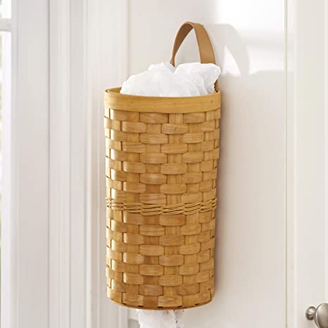 Plastic Bag Dispenser Baskets (Natural Honey)