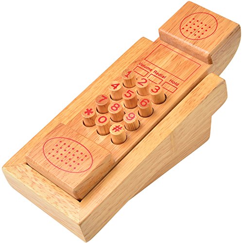 Children's Learning & Development Toys: Wooden Telephone Play Phone