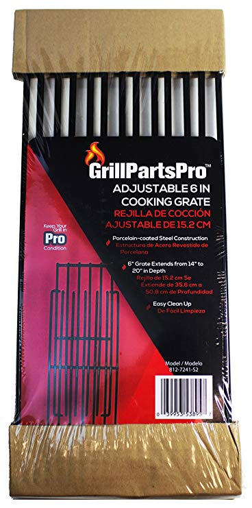 Brinkmann Grill Parts Pro Universal 24" Wide Replacement BBQ Grill Cooking Grates (4 Pack of 6 Inch Grates)