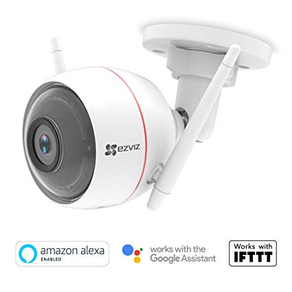 EZVIZ ezGuard Plus, 1080p Outdoor WiFi Smart Home Security Camera, With Siren And Strobe Light, Works with Alexa (UK PLUG)