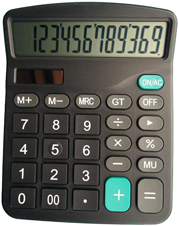 Calculator, Hi-tech Electronic Desktop Calculator with 12 Digit Large Display, LCD Display Office Calculator