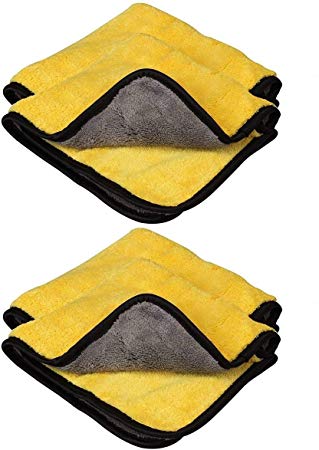 VRT® Ultra Premium Super Absorbent Extra Thick Multipurpose Microfibre Cloth for Car Cleaning, Kitchen, Bike, Laptop, LED TV, Mirrors, Bathrooms, Furniture and Many More. (45X45cm)(pack of 4)