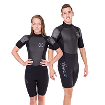 Seavenger Navigator 3mm Shorty | Short Sleeve Wetsuit for Men and Women | Surfing, Snorkeling, Scuba Diving