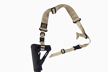S2Delta - USA Made 2 Point Rifle Sling, Quick Adjustment, Modular Attachment Connections, Comfortable 2” Wide Shoulder Strap to 1” Attachment Ends (MRS2P-USA)