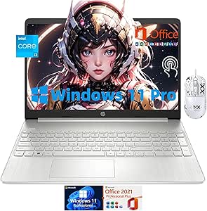 HP Essential 15.6inch Touchscreen Business Laptop - Intel i3-1215U(6-core), 32GB RAM, 1TB SSD, Intel UHD Graphics, WiFi, Bluetooth, Windows 11 Pro, Microsoft Office Lifetime License