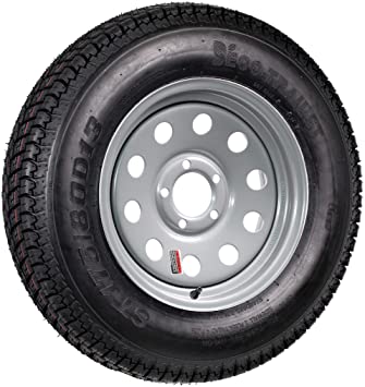 175/80D13 Trailer Tire with 13" Silver Mod Rim