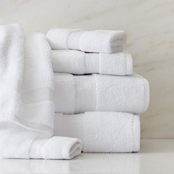 Standard Textile Lynova Luxury Hotel Towels, Set of 6, 100% Cotton, 2 Bath Towels (30 inches x 60 inches), 2 Hand Towels (16 inches x 30 inches), 2 Wash Cloths (13 inches x 13 inches)