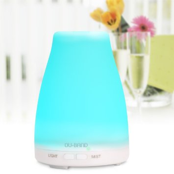 Essential Oil Diffuser OU-BAND Aromatherapy Cool Mist Humidifier with Relaxing and Soothing Multi-colour LED Light Changing and Waterless Auto Shut-off Function for Home Office Bedroom Room