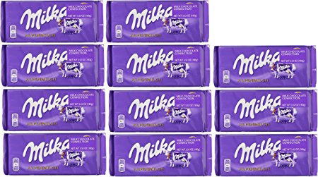 World's Best Milka Chocolate Alpine Milk (Pack of 10 1)