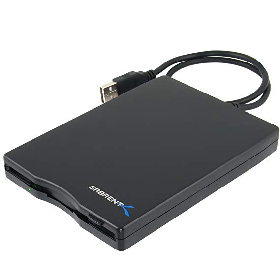 Sabrent External USB 1.44 MB 2x Floppy Disk Drive SBT-UFDB (Black)
