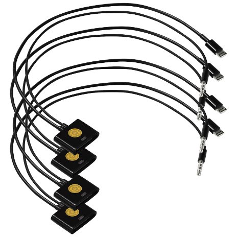 Lightning to 30-pin with Audio Cable for iPhone 6/ 6 Plus / 5S / 5C 4pk (Blk)