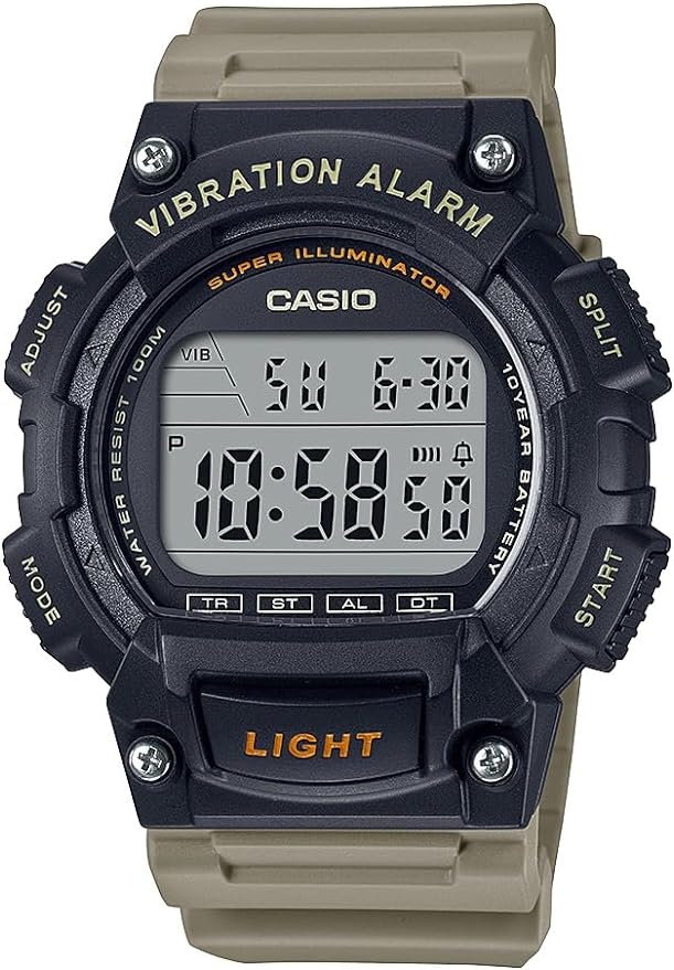 Casio W-736H-5AVCF Black/Beige One Size, Brown