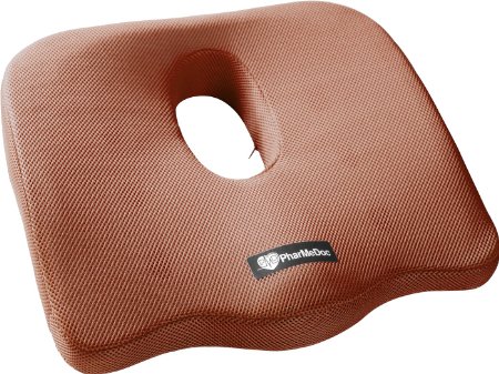 PharMeDoc Coccyx Pillow - Tailbone Pain Cushion - Seat Cushion for Back Pain - Memory Foam Pillow for Pain Relief - 2016 Design - Car Seat Cushion  Wedge - Office Travel Wheelchair and more