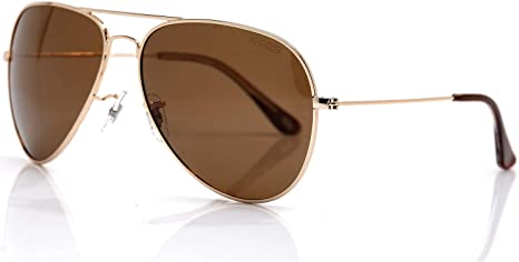 VEGOOS Mens Aviator Sunglasses Polarized Mirrored Lens Large Metal Frame Driving Sunglasses 100% UV Protection Ladies Shades