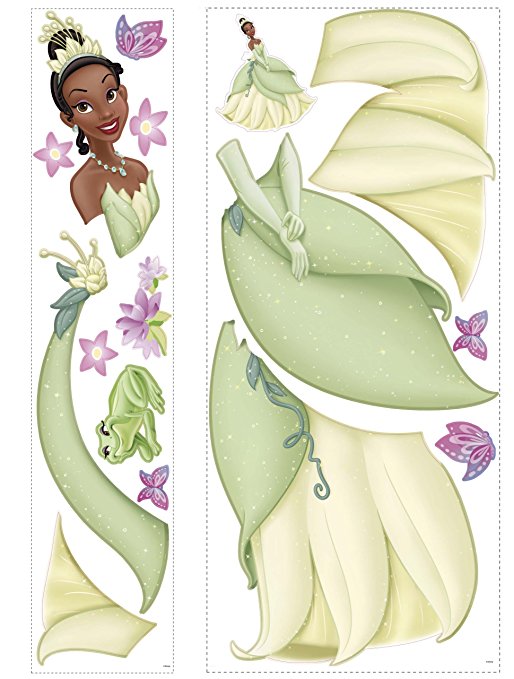 Roommates Rmk1424Gm Princess Tiana Giant Wall Decal With 3D Butterflies