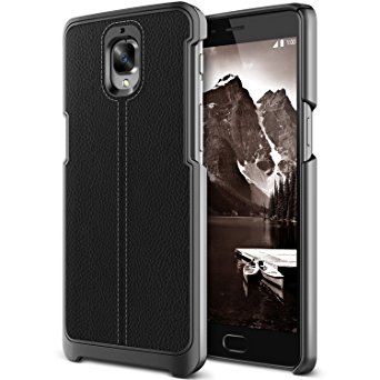 OnePlus 3T Case, (Nova - Black) (Slim Fit Rugged Protection) Premium PU Leather/PC Hybrid Case (Shock Absorbent Drop Protection) Lightweight Cover for OnePlus 3T 2016 by Lumion