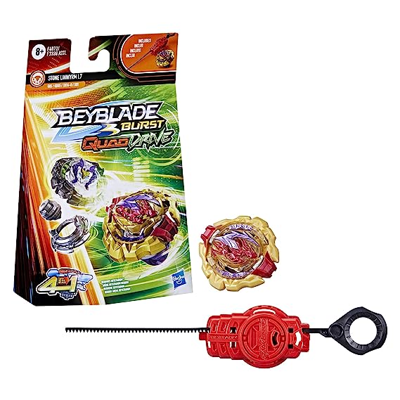 Beyblade Burst QuadDrive Stone Linwyrm L7 Spinning Top Starter Pack, Battling Game Top Toy with Beyblade Launcher