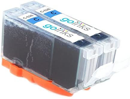 Go Inks C-526C Compatible Cyan Ink Cartridge to repalce Canon CLI-526C for use with Canon PIXMA Printers (Pack of 2)
