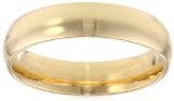 Mens 18k Yellow Gold 5mm Comfort Fit Plain Wedding Band