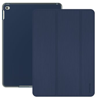 Infinie Ultra Slim iPad Air 2 Case Smart Cover with Scratch-Resistant Lining & Auto Sleep/Wake Feature, Navy