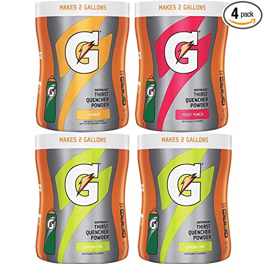 Gatorade Thirst Quencher Powder Variety Pack, 18.3 Ounce, 4 Canisters