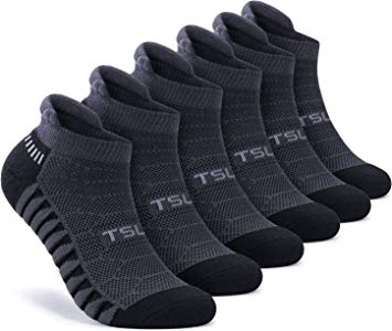 TSLA Unisex Active Performance Cushioned Comfort Socks