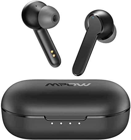 Wireless Earbuds, Mpow MBits S True Bluetooth Earbuds In Ear w/Mic CVC8.0 Noise Cancelling Earphones, Bluetooth 5.0 Headphones Sports, Deep Bass/IPX8 Waterproof/35H Playtime/Touch Control/3 Mode,Black