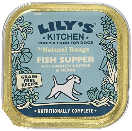 Lily's Kitchen Fish Supper with Garden Greens and Herbs Complete Wet Food for Dogs 150g (Pack of 10)