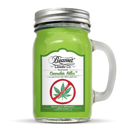 12oz Cannabis Killer Removes Weed Smell Scented Beamer Candle Co Ultra Premium Jar Candle 90 Hr Burn Time USA Made