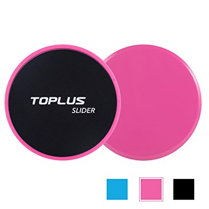 TOPLUS Gliding Discs Core Sliders, Abdominal Exercise Equipment, Dual Sided for Carpet or Hard Floors