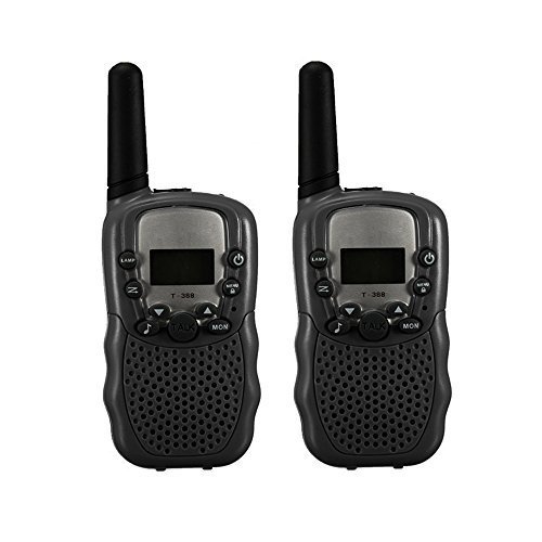 LOBZON 22 Channel Battery FRS/GMRS Two Way Radio (Pair), Black